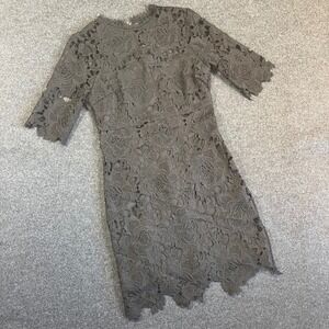 Lulus Black Floral Lace Mini Dress Formal Cocktail Party Sheath Dress Size S NWT